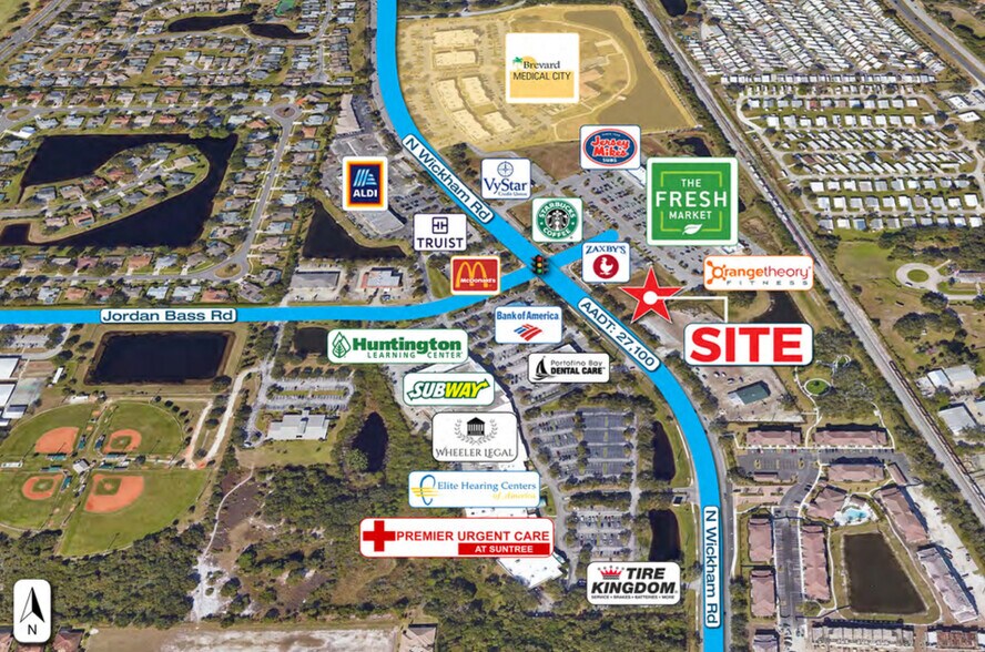 6345 N Wickham Rd, Melbourne, FL à louer - Aérien – Image 2 sur 4