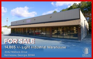 Plus de détails pour 3042 Matlock Dr NW, Kennesaw, GA - Industriel/Logistique à vendre