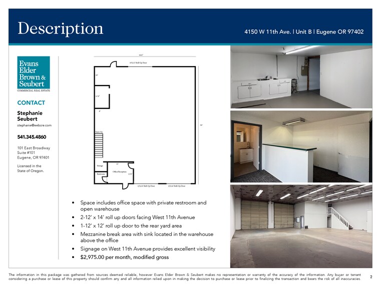 4150 W 11th Ave, Eugene, OR à louer - Photo de l’immeuble – Image 3 sur 4