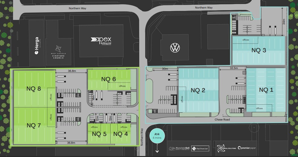 Northern Way, Bury St Edmunds à louer - Plan de site – Image 3 sur 3