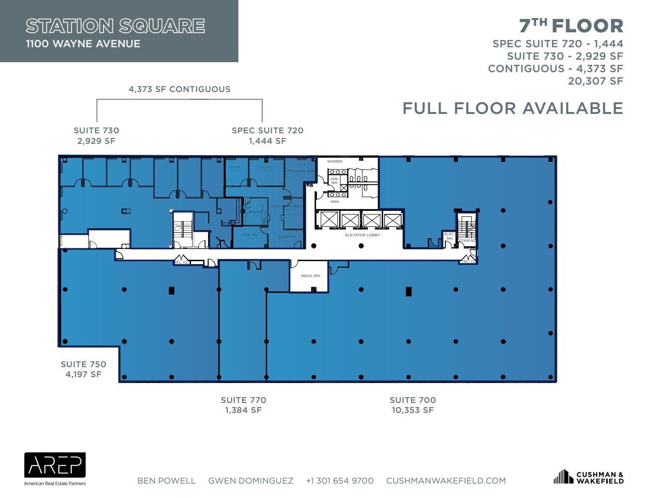 1100 Wayne Ave, Silver Spring, MD à louer Plan d’étage– Image 1 sur 1