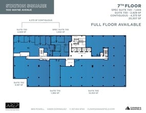 1100 Wayne Ave, Silver Spring, MD à louer Plan d’étage– Image 1 sur 1