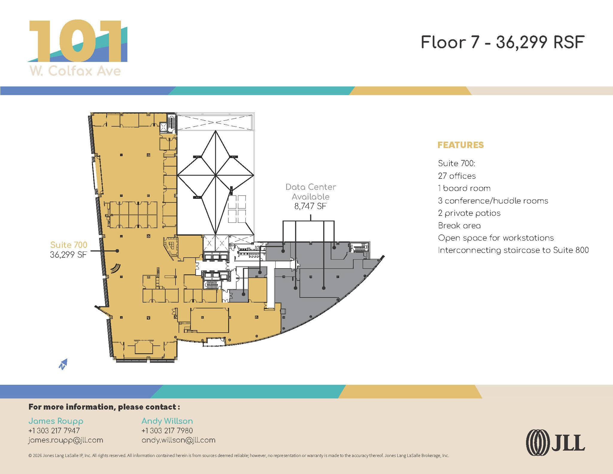 101 W Colfax Ave, Denver, CO à louer Plan d’étage– Image 1 sur 1
