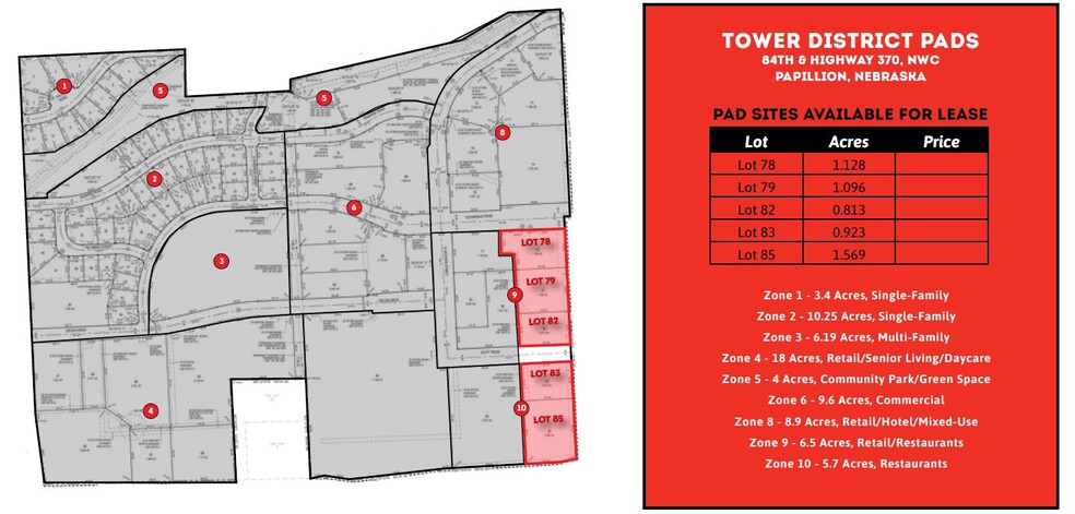 Lot 74-85, Papillion, NE à vendre - Plan de site – Image 3 sur 3