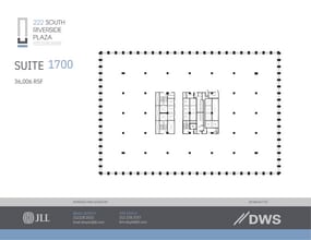 222 S Riverside Plz, Chicago, IL à louer Plan d’étage– Image 1 sur 2