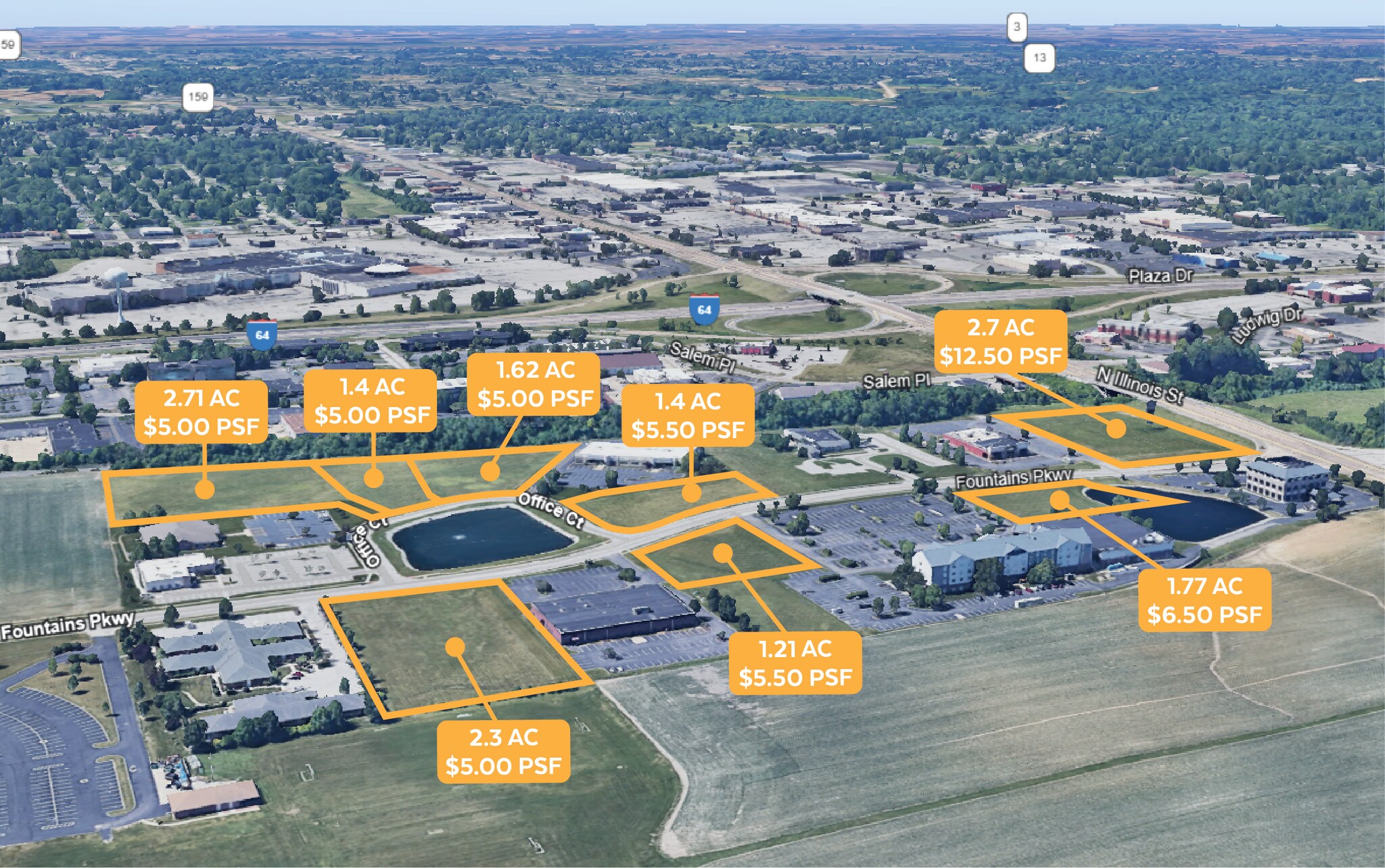 8 Commercial Lots Fairview Heights portefeuille de 8 biens à vendre sur LoopNet.fr Photo de l’immeuble– Image 1 sur 4