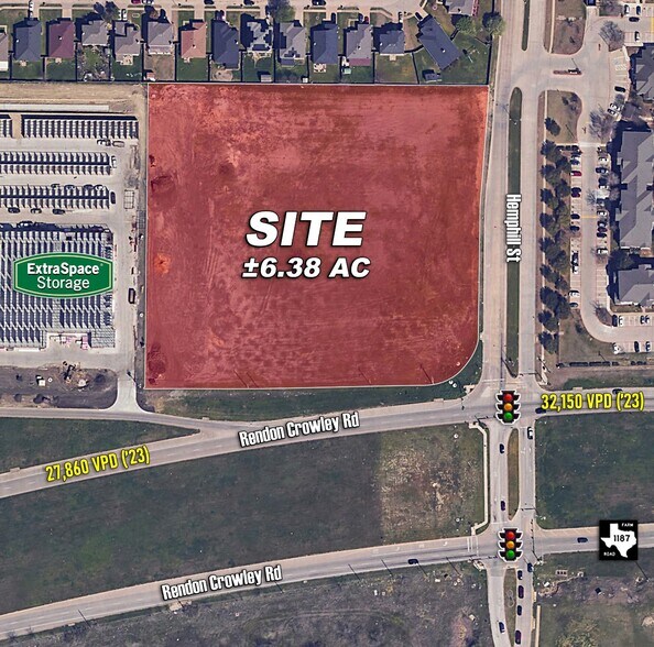 NWC W Rendon Crowley Rd & Hemphill St, Crowley, TX à vendre - Plan cadastral – Image 2 sur 2