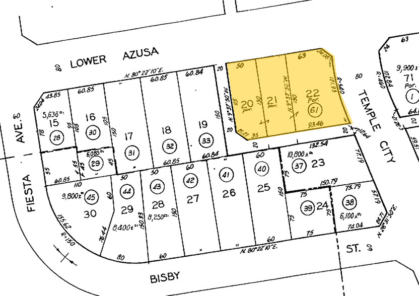 9574-9592 Lower Azusa Rd, Temple City, CA à louer - Plan cadastral – Image 2 sur 4