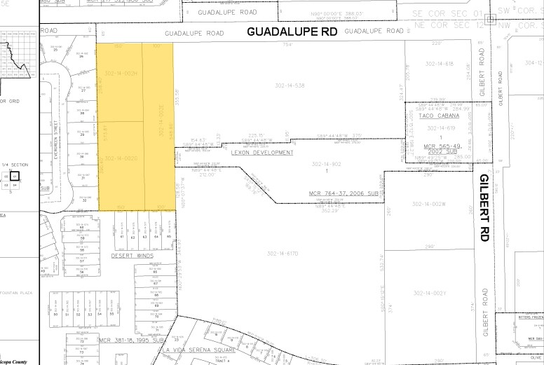 201 W Guadalupe Rd, Gilbert, AZ à louer - Plan cadastral – Image 2 sur 17