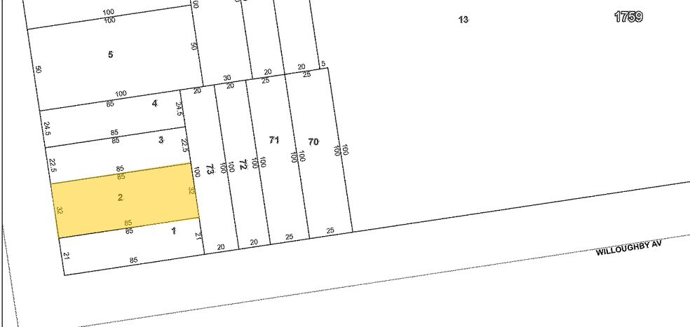 609 Marcy Ave, Brooklyn, NY à louer - Plan cadastral – Image 2 sur 8