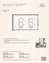 416 W 13th St, New York, NY à louer Plan d’étage– Image 1 sur 8