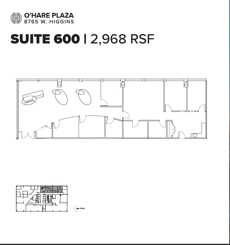 8765 W Higgins Rd, Chicago, IL à louer Plan d’étage– Image 1 sur 1