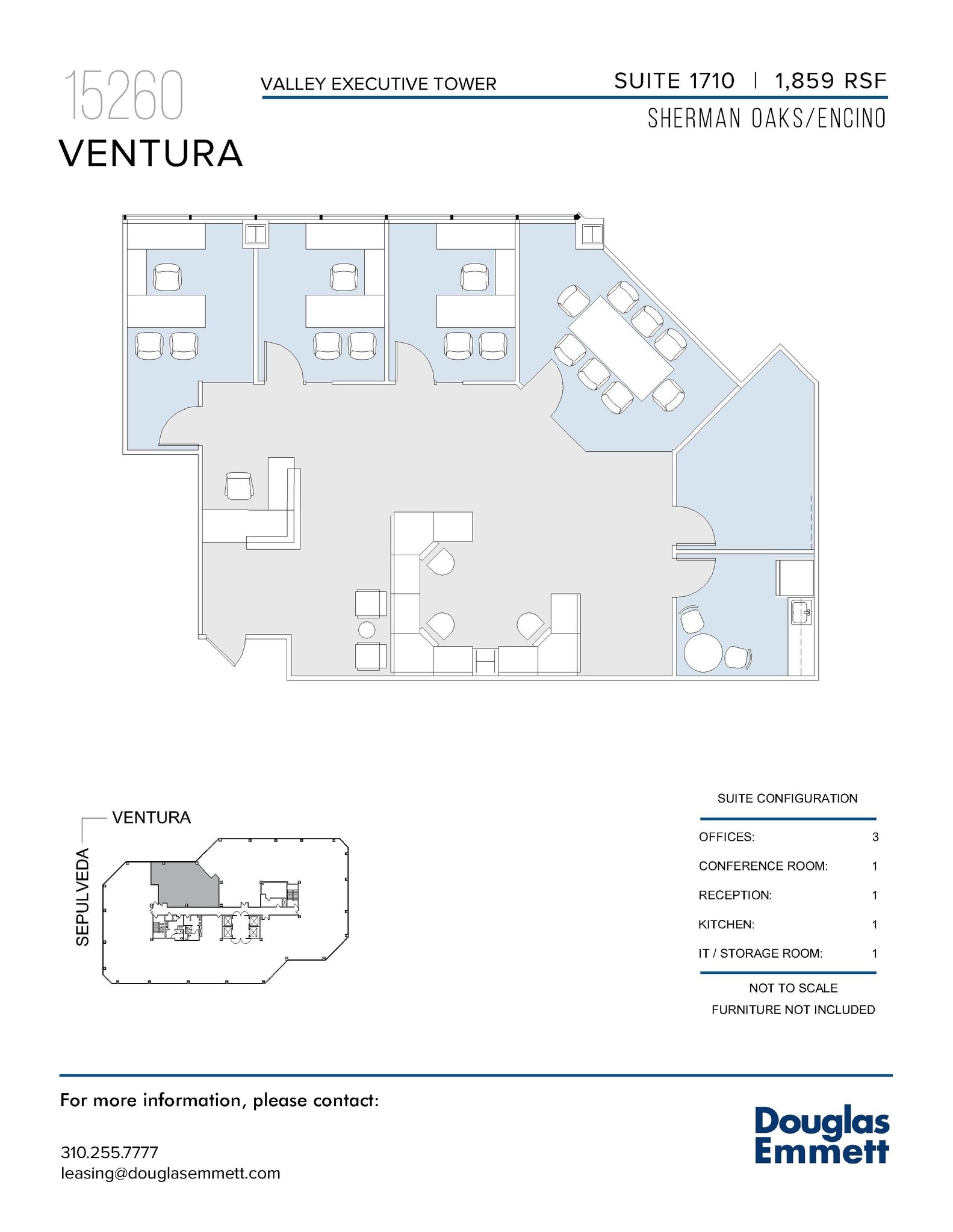 15260 Ventura Blvd, Sherman Oaks, CA à louer Plan d’étage– Image 1 sur 1