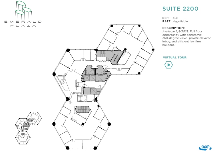 402 W Broadway, San Diego, CA à louer Plan d’étage– Image 1 sur 1