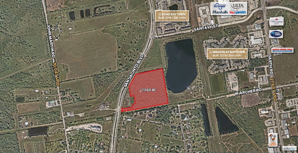 San Jacinto Blvd, Baytown, TX à vendre - Aérien – Image 3 sur 4