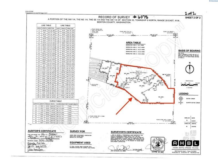 NKA Goose Ridge Estates, Richland, WA à vendre - Plan cadastral – Image 3 sur 15