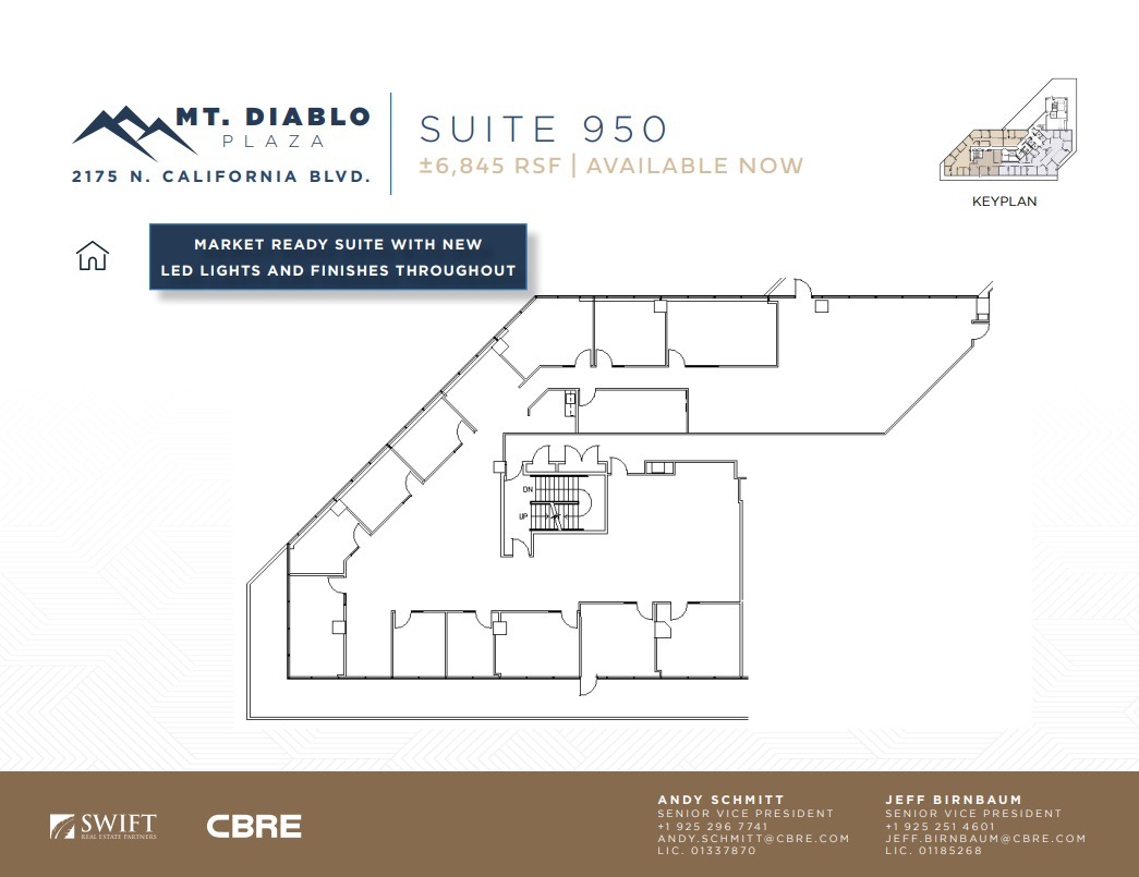 2175 N California Blvd, Walnut Creek, CA à louer Plan d’étage– Image 1 sur 1
