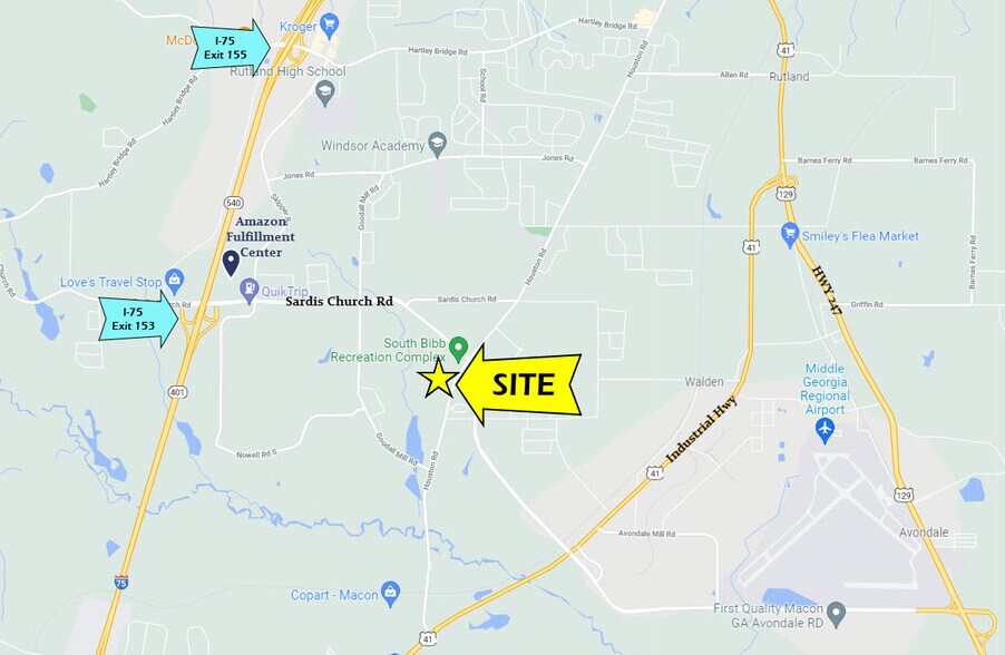 7065 Houston Rd, Macon-Bibb, GA à vendre - Photo de l’immeuble – Image 2 sur 2