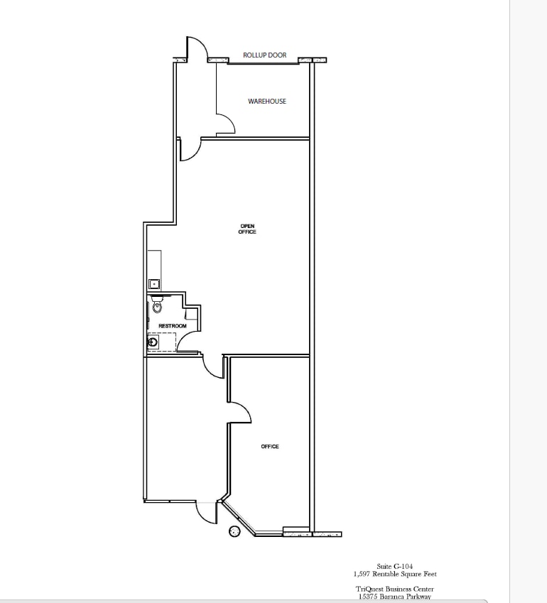 15375 Barranca Pky, Irvine, CA à louer Plan d’étage– Image 1 sur 1