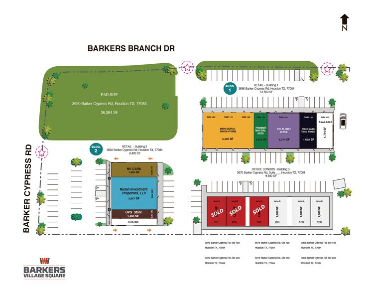 Barkers Branch Dr & Barker Cypress Rd, Houston, TX à vendre - Plan de site – Image 2 sur 18