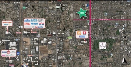 590 N Alma School Rd, Chandler, AZ - Vue aérienne vue de carte