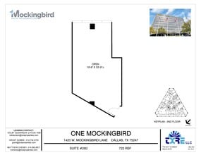 1420 W Mockingbird Ln, Dallas, TX à louer Plan d’étage– Image 1 sur 1