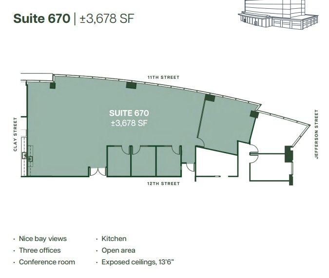 555 12th St, Oakland, CA à louer Plan d’étage– Image 1 sur 1