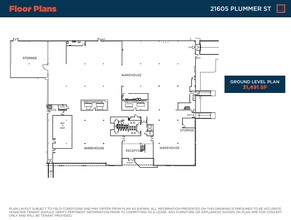 21605-21615 Plummer St, Chatsworth, CA à louer Plan d’étage– Image 2 sur 2