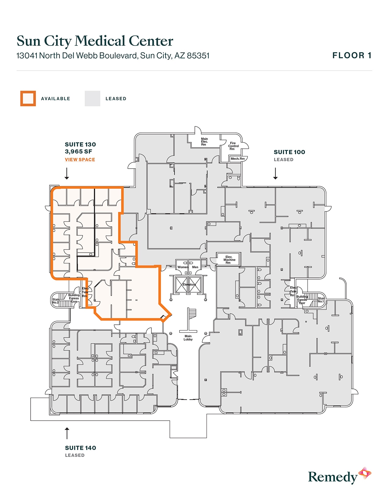 13041 N Del Webb Blvd, Sun City, AZ à louer Plan d’étage– Image 1 sur 2