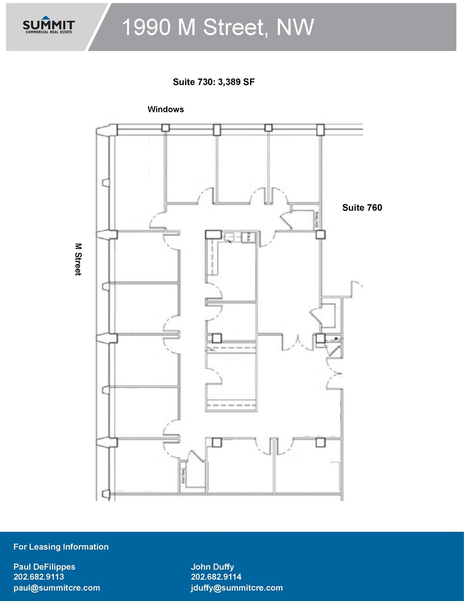1990 M St NW, Washington, DC à louer Plan d’étage– Image 1 sur 1