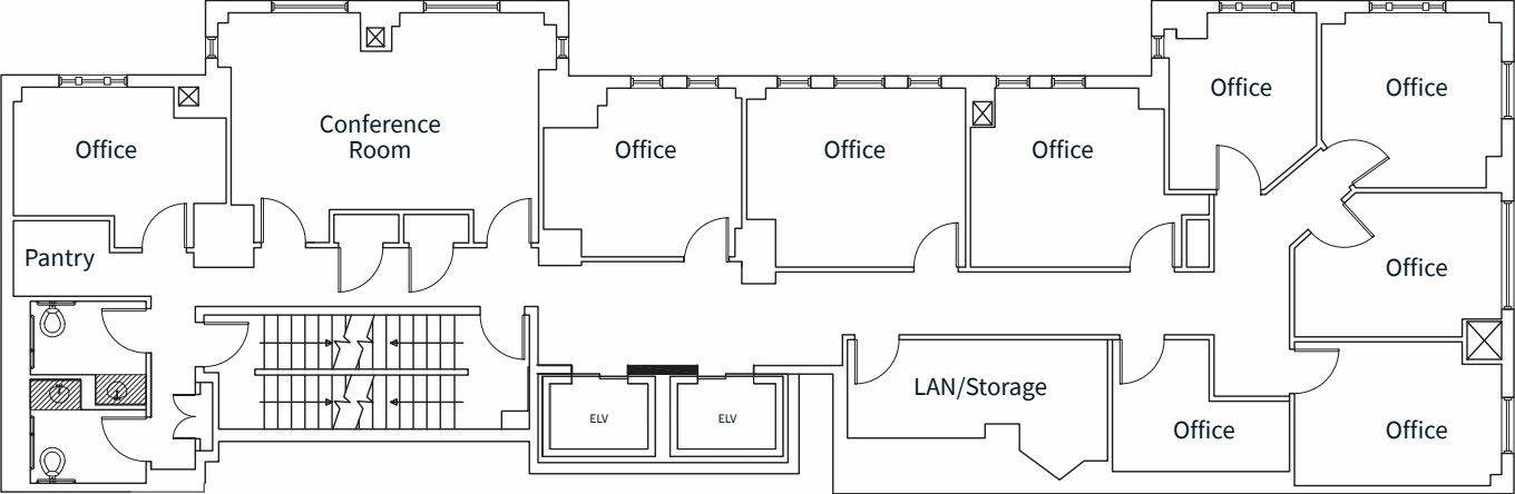 1432 K St NW, Washington, DC à louer Plan d’étage– Image 1 sur 1