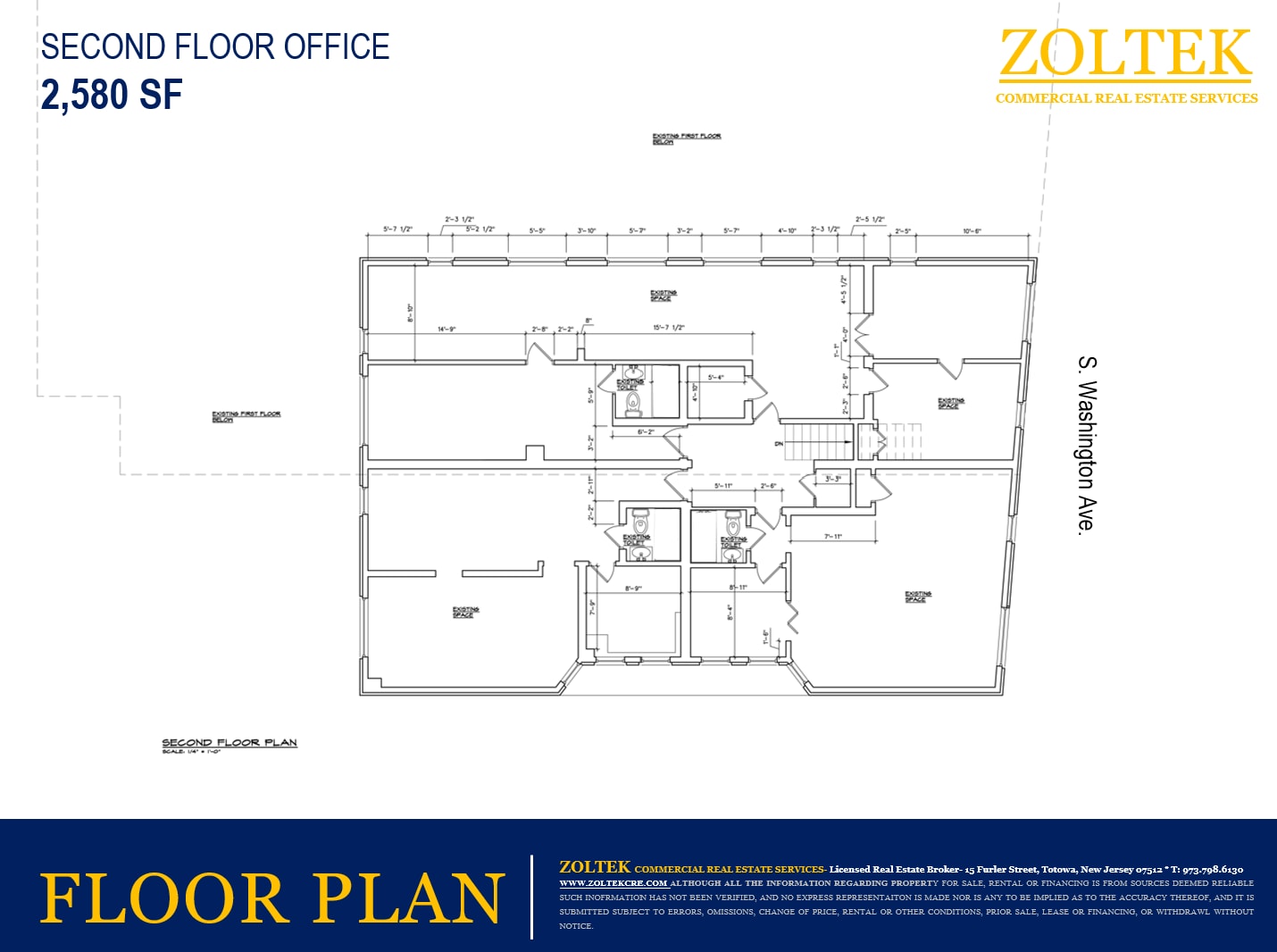 112 S Washington Ave, Bergenfield, NJ à louer Plan d’étage– Image 1 sur 1