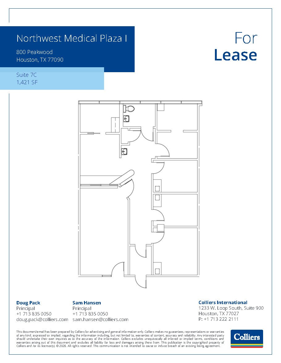 800 Peakwood Dr, Houston, TX à louer Plan d’étage– Image 1 sur 1