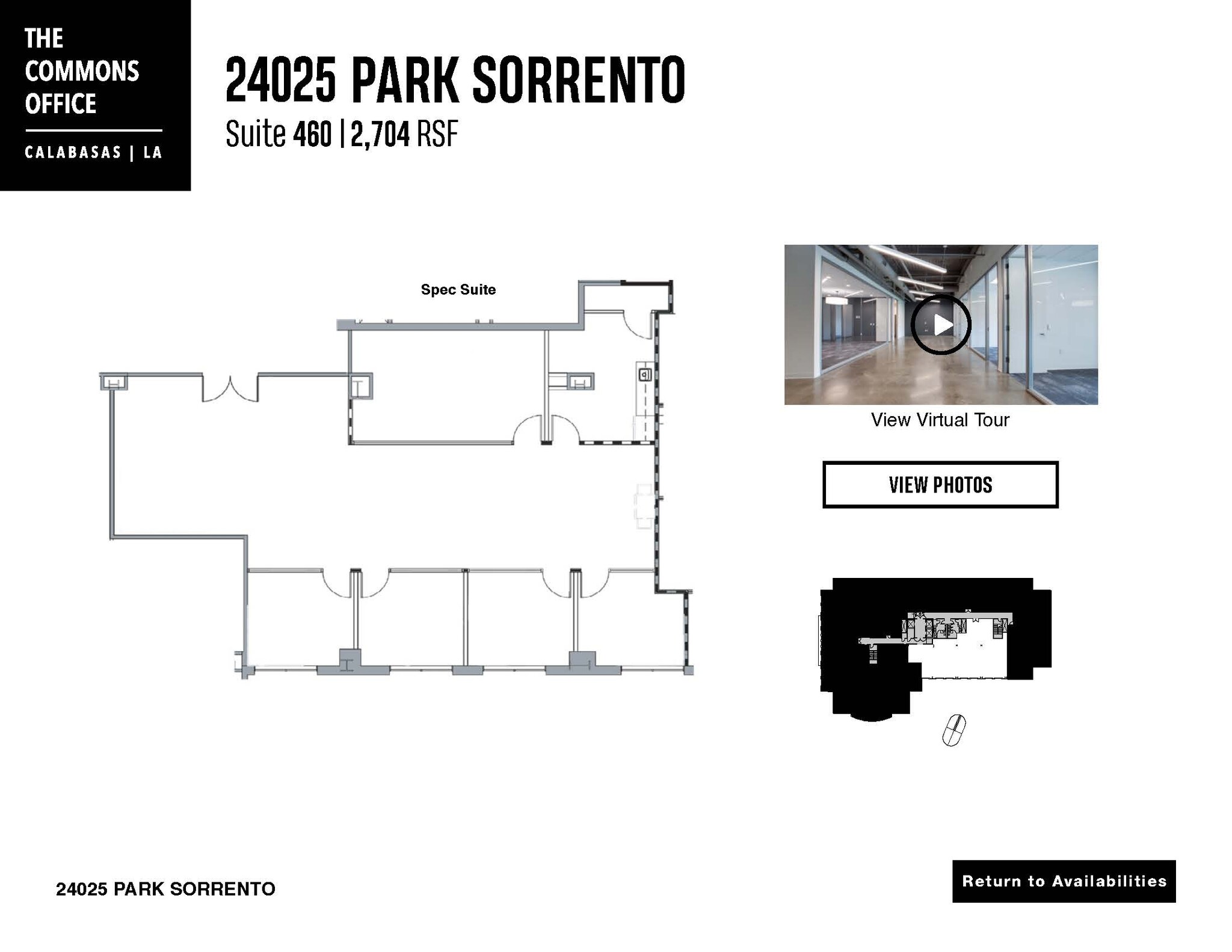 24025 Park Sorrento, Calabasas, CA à louer Plan d’étage– Image 1 sur 10