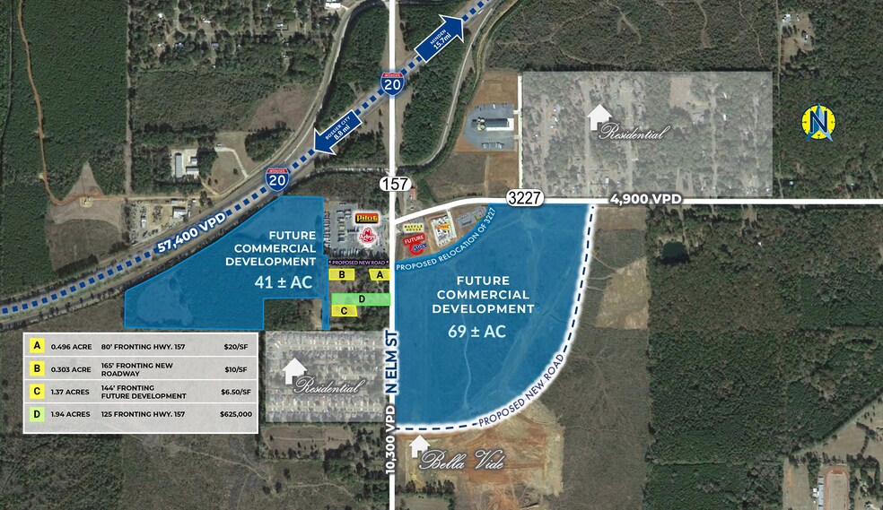 157 Hwy 3227 Southwest Cor, Haughton, LA à vendre - Aérien – Image 1 sur 2