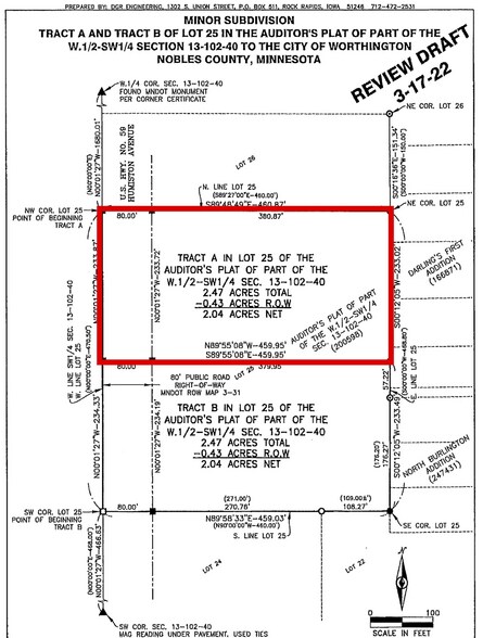 000 N Humiston Ave, Worthington, MN à vendre - Plan cadastral – Image 2 sur 8