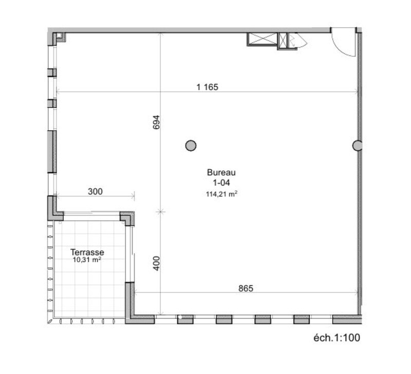 Bureau dans Montpellier à louer Plan d’étage– Image 1 sur 2