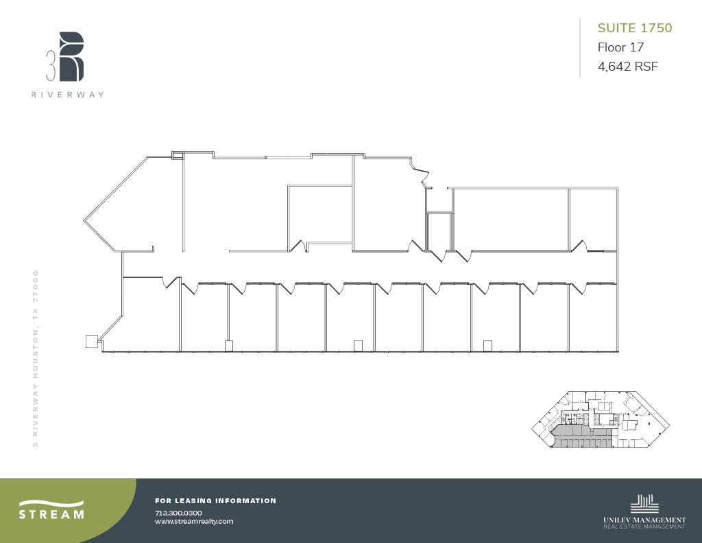 3 Riverway, Houston, TX à louer Plan d’étage– Image 1 sur 1