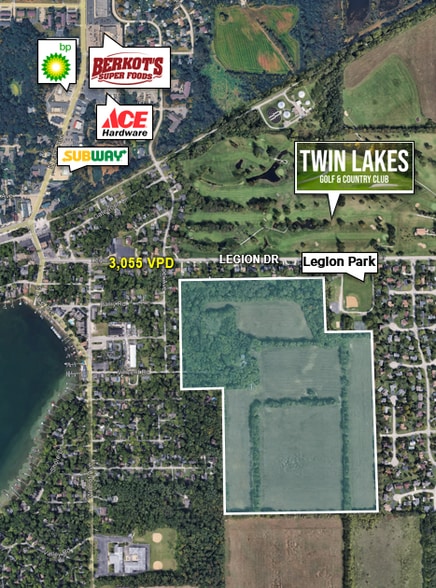 908 Vincent Rd, Twin Lakes, WI à vendre - Aérien – Image 3 sur 6