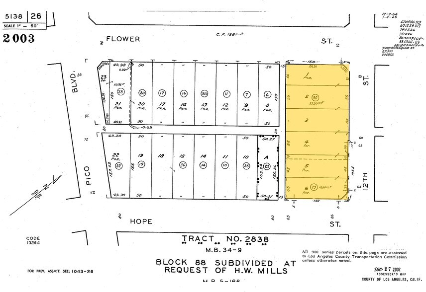 1212 S Flower St, Los Angeles, CA à louer - Plan cadastral – Image 2 sur 5