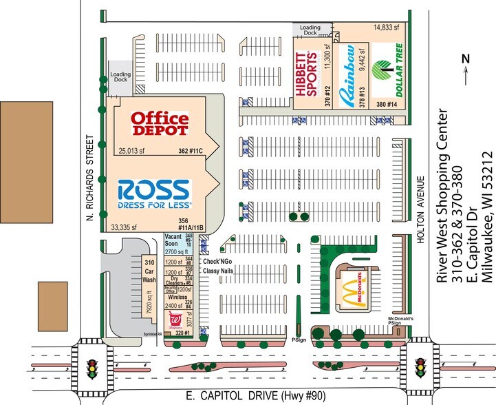 320-380 E Capitol Dr, Milwaukee, WI à louer - Plan de site – Image 2 sur 20