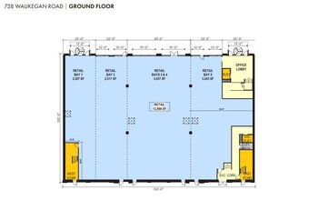720-730 Waukegan Rd, Deerfield, IL à louer Plan d’étage– Image 2 sur 2