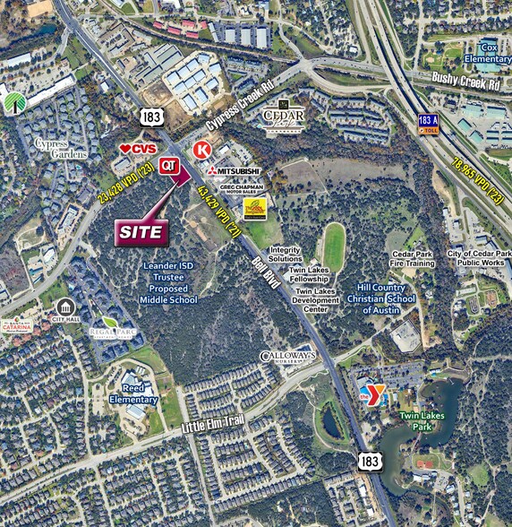 South Bell Boulevard, Cedar Park, TX à vendre - Aérien – Image 2 sur 3
