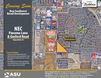 Plus de détails pour NEC Panama Lane & Gosford Road, Bakersfield, CA - Local commercial à louer