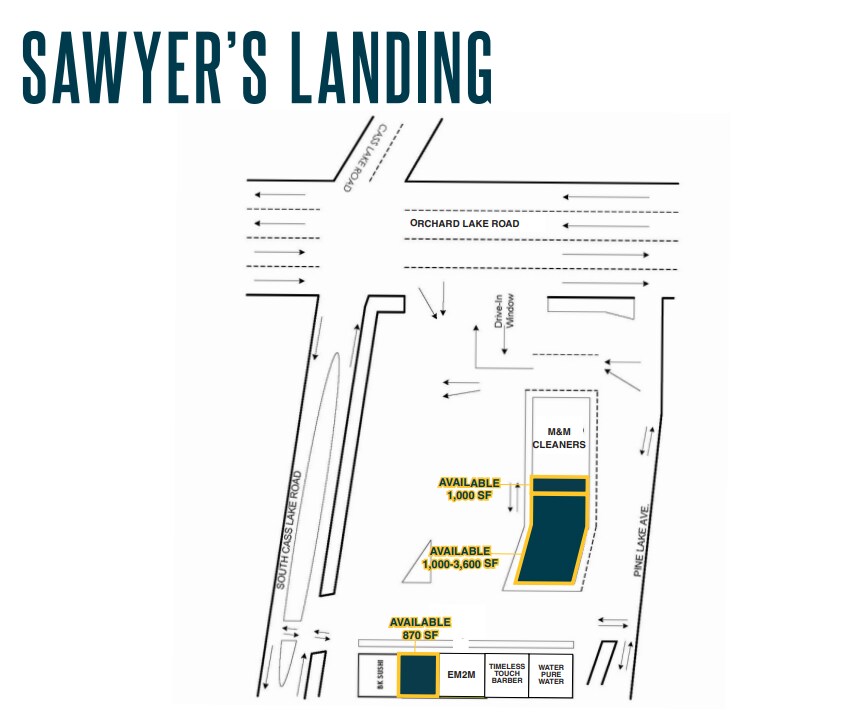 2965-2985 Orchard Lake Rd, Keego Harbor, MI à louer Plan d’étage– Image 1 sur 1