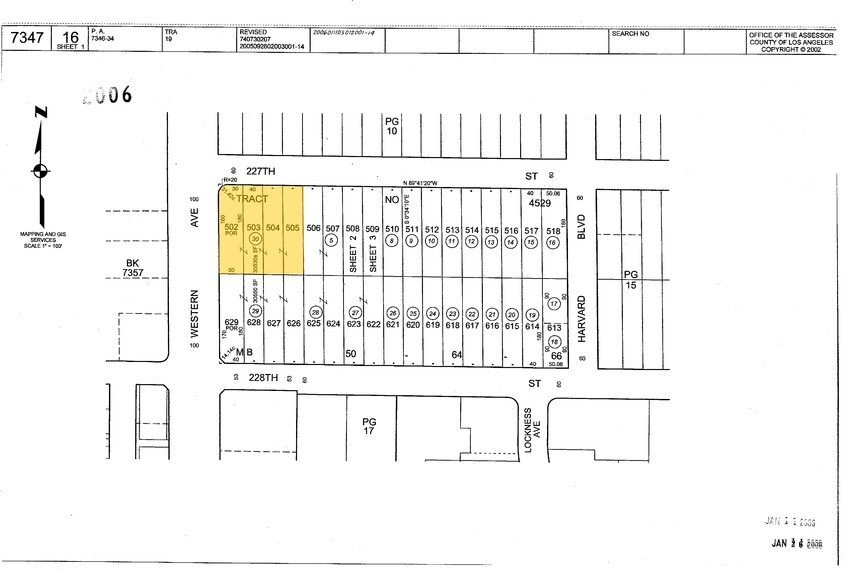 22700-22712 S Western Ave, Torrance, CA à louer - Plan cadastral – Image 2 sur 3
