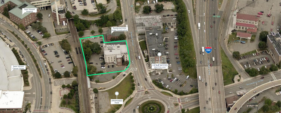 20 Washington Sq, Worcester, MA à vendre - Aérien – Image 2 sur 5