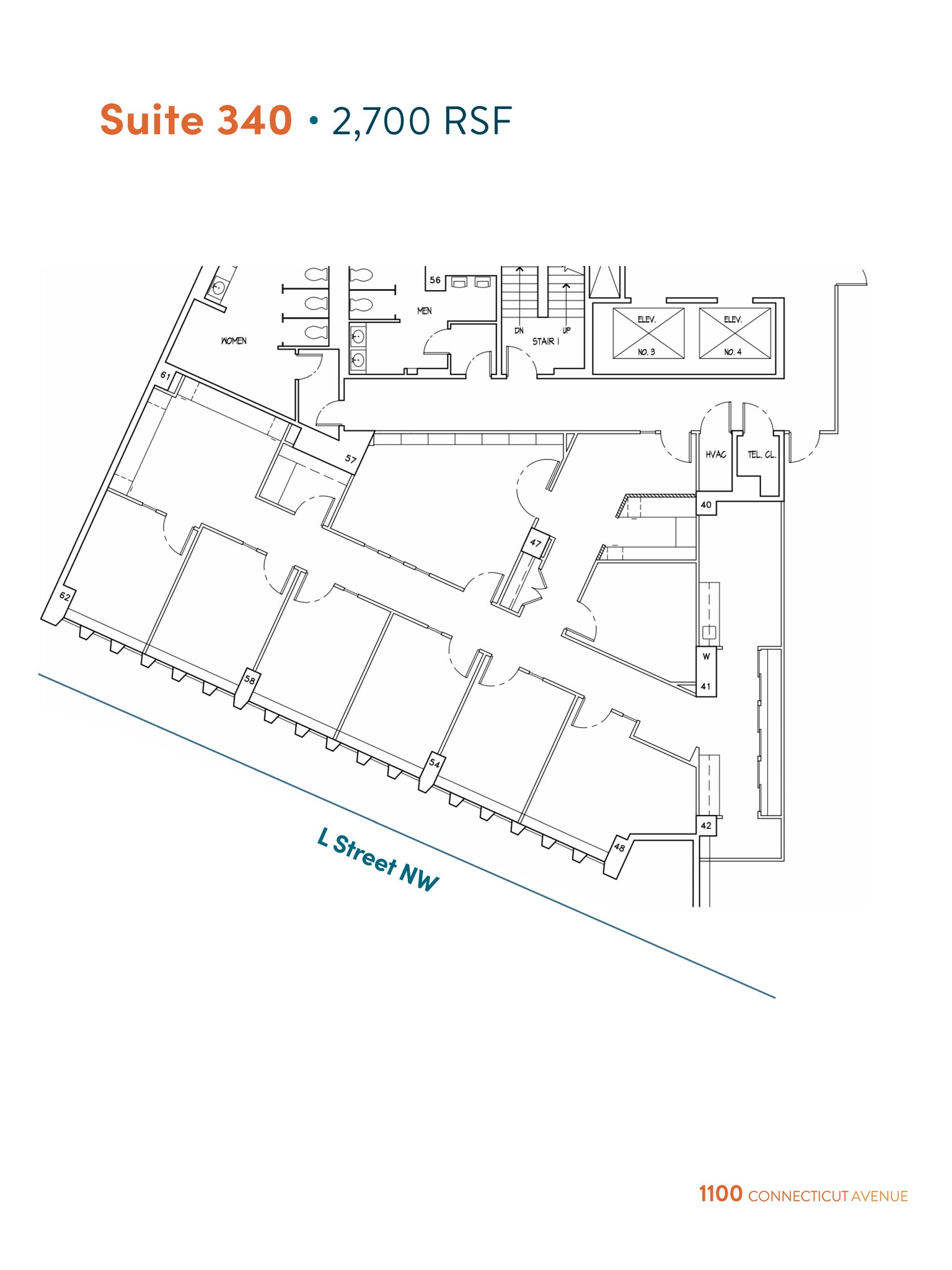 1100 Connecticut Ave NW, Washington, DC à louer Plan d’étage– Image 1 sur 9