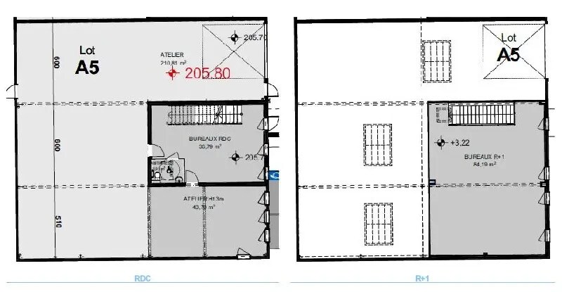 Local d’activités dans Chassieu à louer - Plan d’étage – Image 2 sur 4