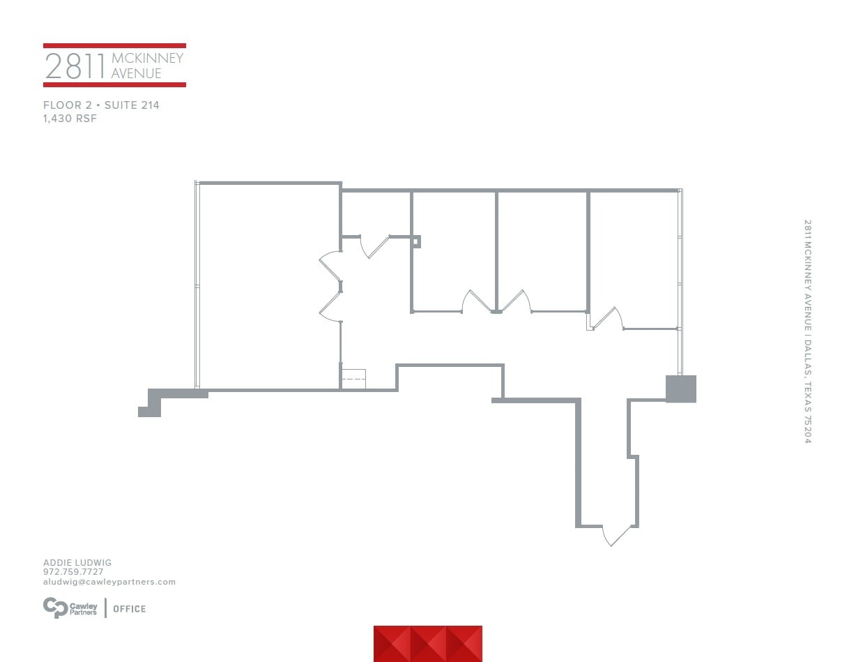 2811 McKinney Ave, Dallas, TX à louer Plan d’étage– Image 1 sur 5